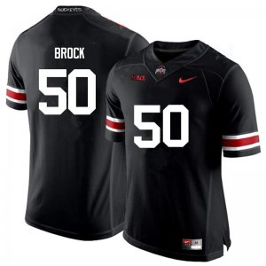 NCAA Ohio State Buckeyes Men's #50 Nathan Brock Black Nike Football College Jersey GOS2545UO